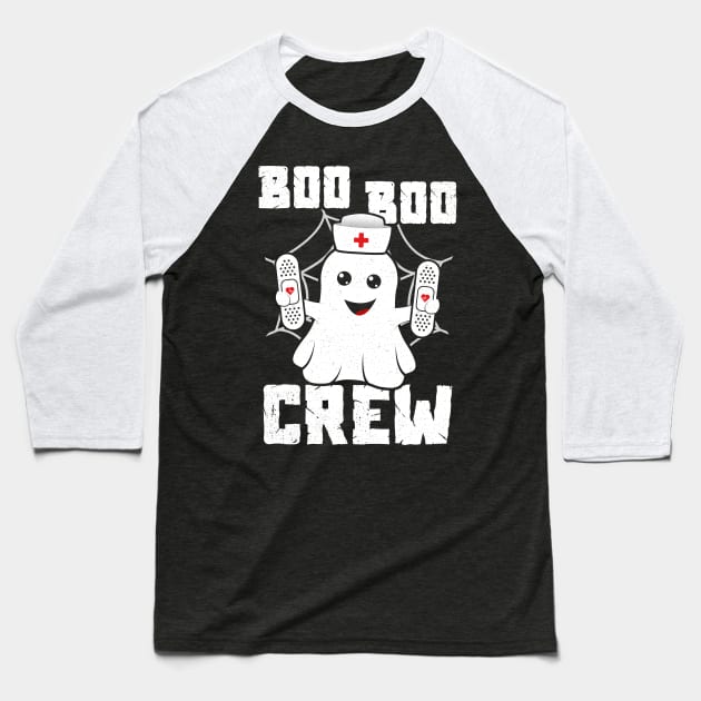 Boo Boo Crew Cute Nurse Ghost Costume Girls Funny Halloween Baseball T-Shirt by trendingoriginals